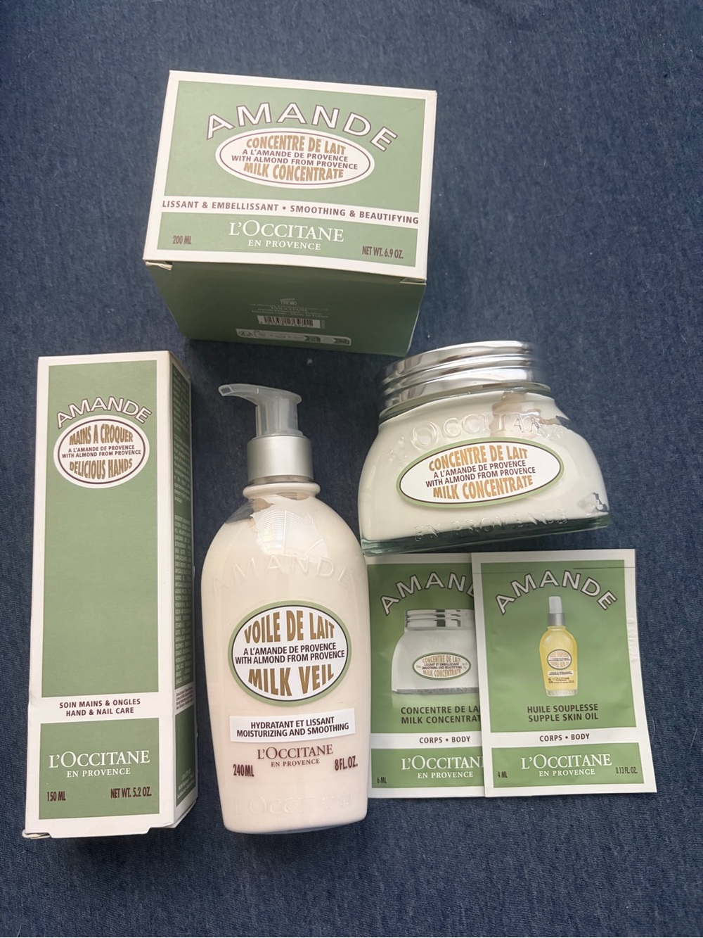 L'Occitane Amande Milk Concentrate & Milk Veil - Cream/White Body Care Set